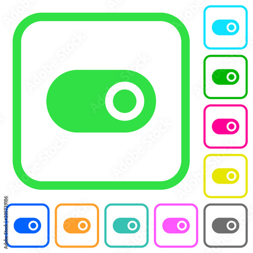 Toggle vivid colored flat icons