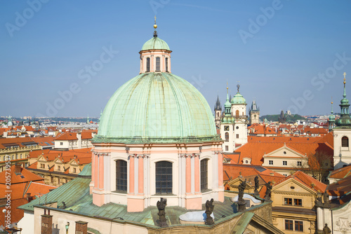 Wallpaper Mural Dome of the St. Francis of Assisi Cathedra close-up on a sunny afternoon. Prague, Czech Republic Torontodigital.ca