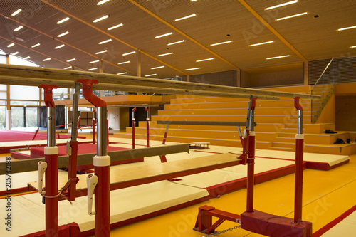 Gymnastic equipment in a gymnastic center in the Faroe Islands 