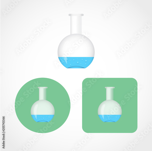 Chemical flask Icon Isolated on White Background