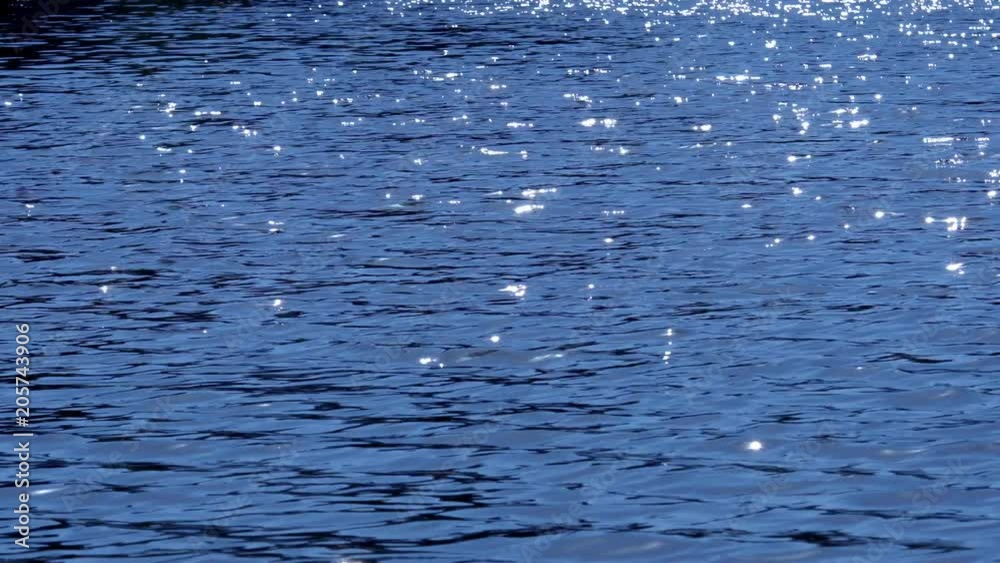 Defocused shot of a wavy water surface with a beautiful bokeh of sun glares Defocused shot of a wavy water surface with a beautiful bokeh of sun glares