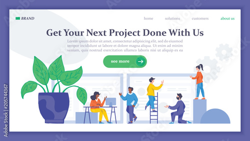 Creative website and landing page template design