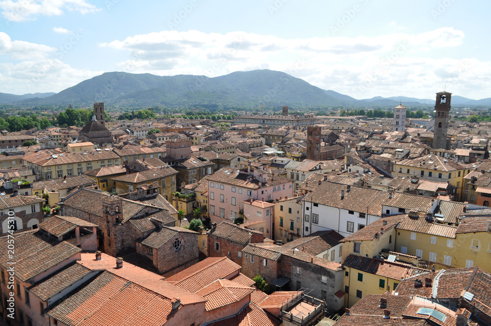 Italian streets and architecture, view from hill