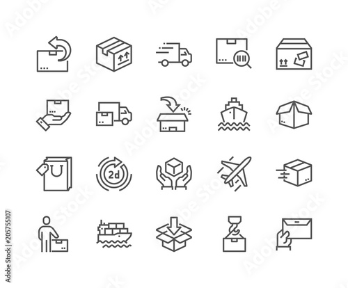 Line Delivery Icons