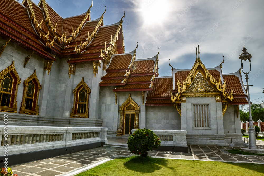 Wat Benchamabophit (The Marble Temple)Often referred to as the “marble temple” in guidebooks, this architectural gem features a magnificent Buddha image, which is a copy of the highly revered Phra Bud Wat Benchamabophit (The Marble Temple)Often referred to as the “marble temple” in guidebooks, this architectural gem features a magnificent Buddha image, which is a copy of the highly revered Phra Bud