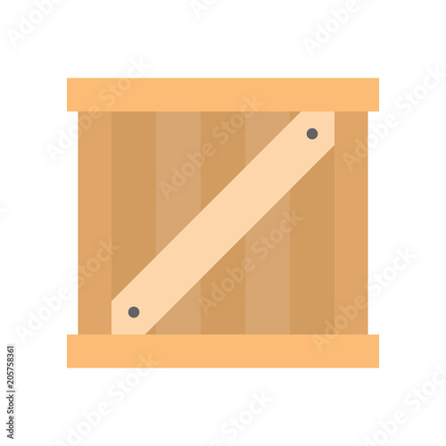 Wooden crate box, Flat icon shipping delivery and logistic related