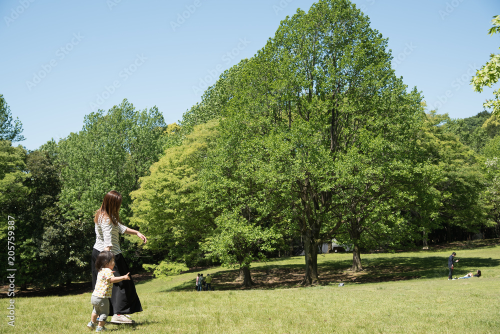 ・公園・親子・2人