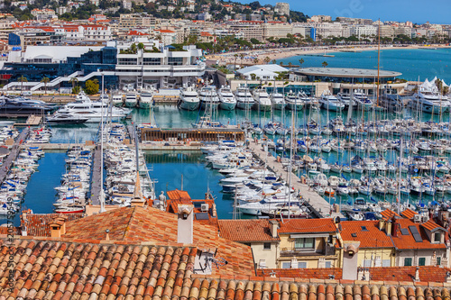 Le Vieux Port in Cannes City on French Riviera photo