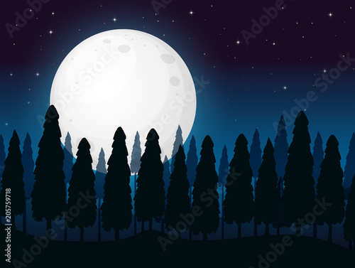 A Dark Full Moon Night