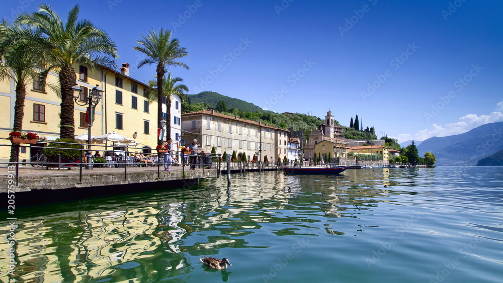 Lago di Iseo, Riva di Solto, Lombardia, Italia, Europa, Italy