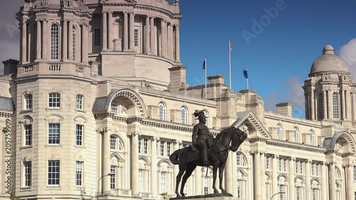 :The Liver Building. The building on Liverpool's waterfront is one of the 