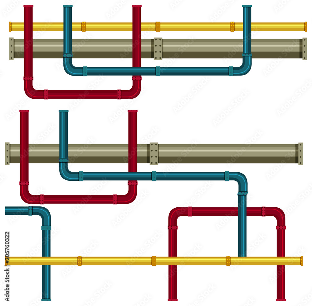 Underground Pipe on White Background Underground Pipe on White Background