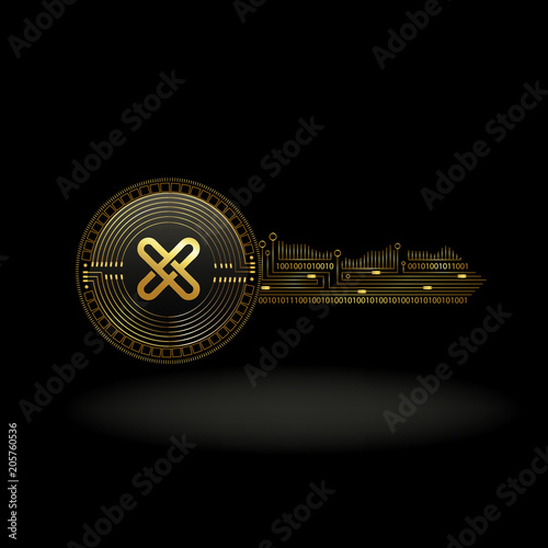 GXChain Cryptocurrency Coin Private Key Background