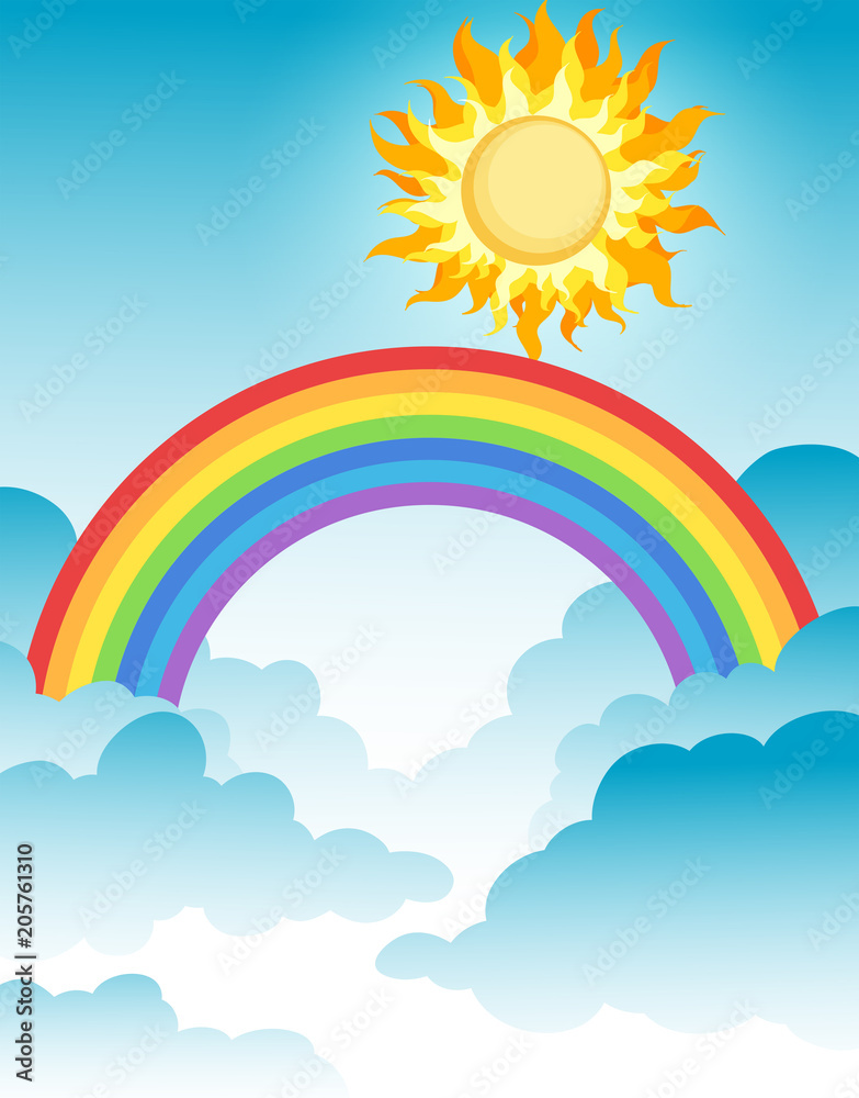 A Beautiful Rainbow Over the Sky A Beautiful Rainbow Over the Sky