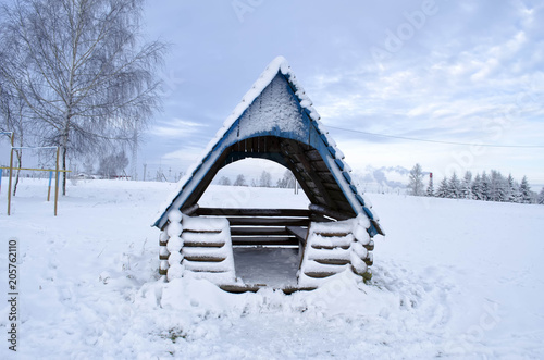 gazebo in winter