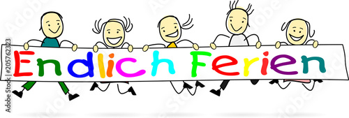 Endlich Ferien - Kinder freuen sich