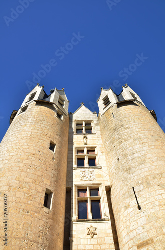 Montreuil-Bellay, French tourist destination, detail of the medieval castle photo