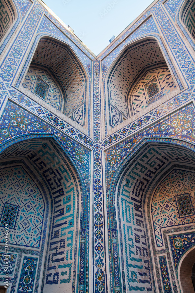 Madrasa facade in Uzbekistan