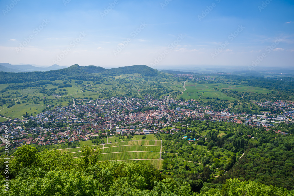 Landscape at the castle Hohenneuffen at Beuren, Swabian Alb, Germany
