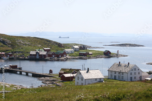 The old fishing village of  South Gjeslingan in Trondelag Norway photo