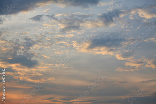 Sunset with clouds background