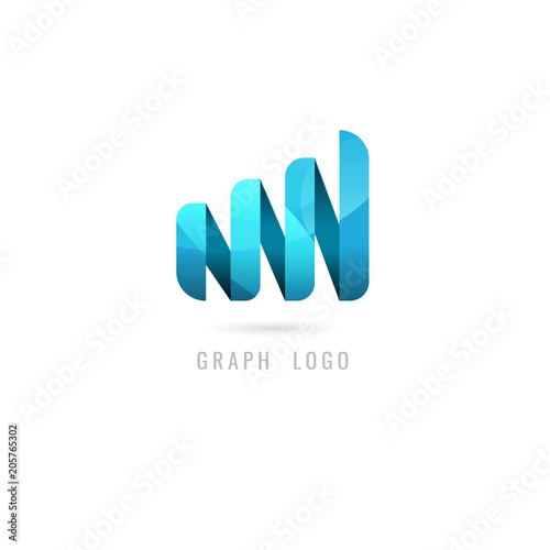 graph logo Creative concept for web. graphic Business. finance. media projects creation. vector. on white background. icon. symbol
