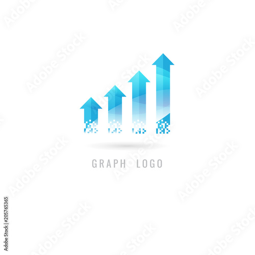 graph logo Creative concept for web. graphic Business. finance. media projects creation. vector. on white background. icon. symbol