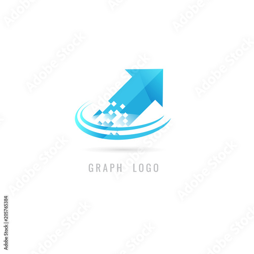graph logo Creative concept for web. graphic Business. finance. media projects creation. vector. on white background. icon. symbol