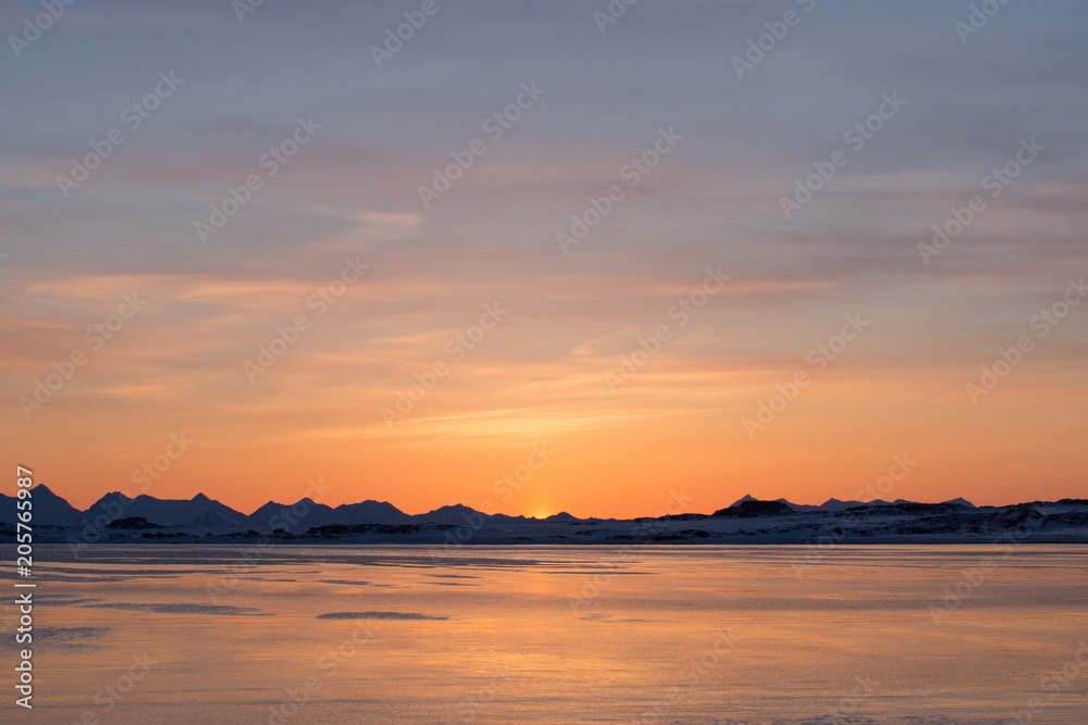 sunset at spitsbergen