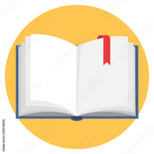 Buch offen Flat Design Icon 