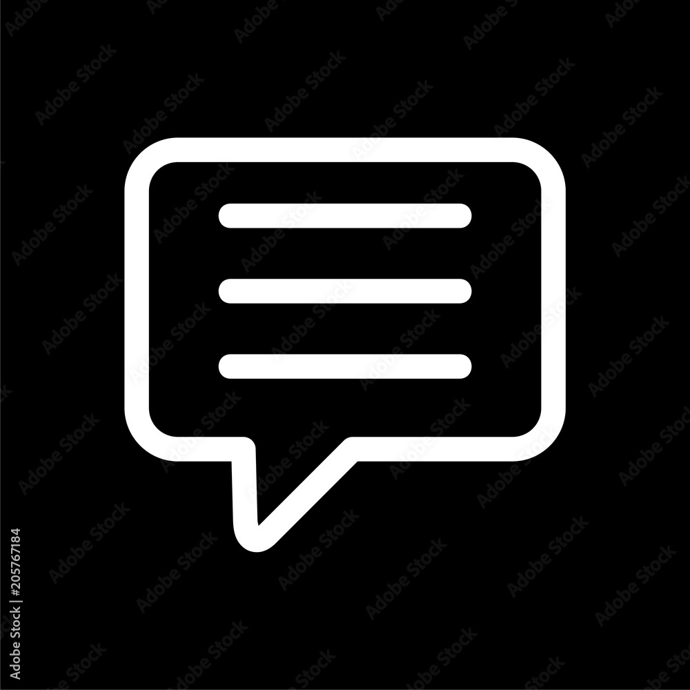 Comments icon on dark background Comments icon on dark background