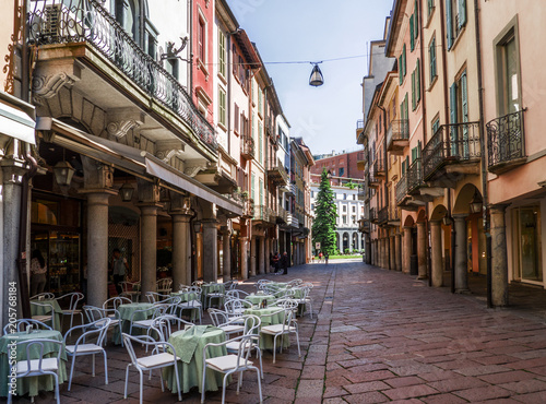 the beautiful and well-preserved historic center of Varese, Italy