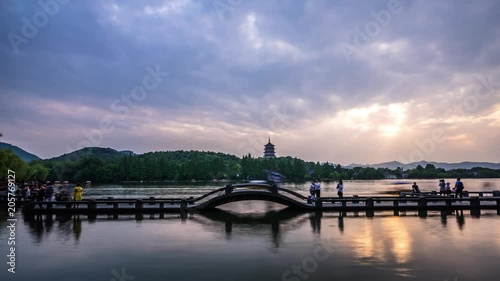 timelapse of hangzhou west lake