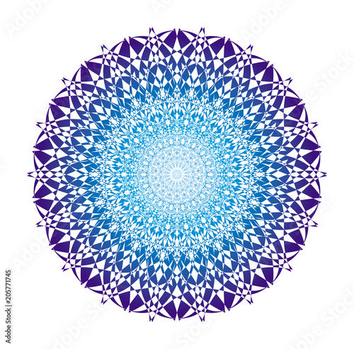 Fotografie Mandala in blue tones