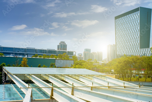 Building Business District City Architecture Office Concept photo