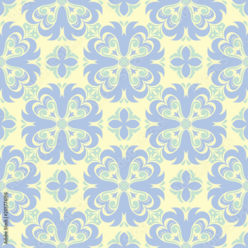 Floral beige colored seamless background