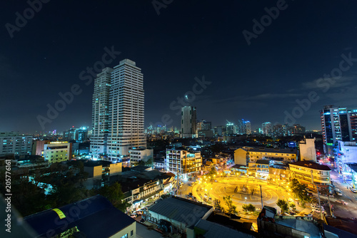 City in the night - Manila  Philippines
