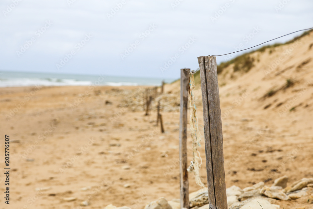 Zaun am Strand