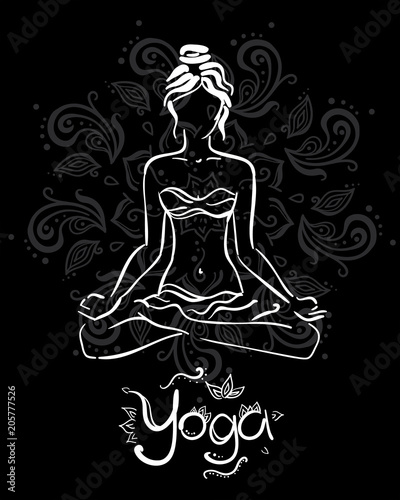 Theme of meditation and yoga. 
