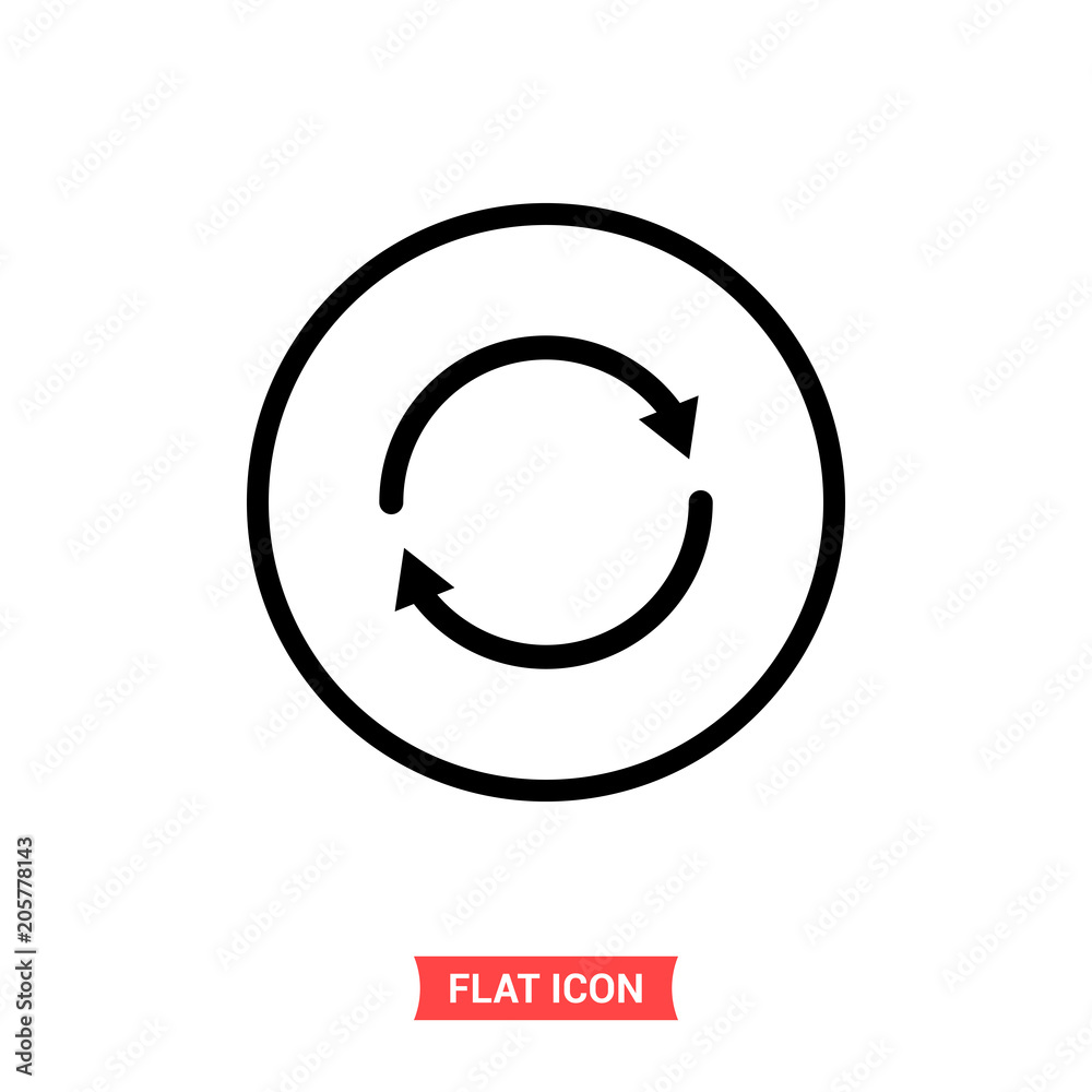 Cached vector icon, restart symbol. Flat sign illustration for web or mobile app on white background Cached vector icon, restart symbol. Flat sign illustration for web or mobile app on white background