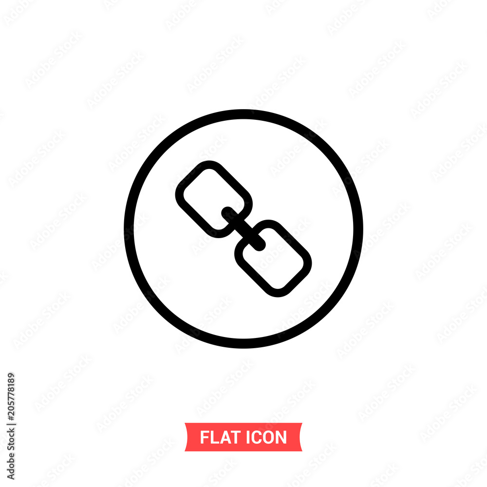 Chain vector icon, link symbol. Simple illustration for web or mobile app Chain vector icon, link symbol. Simple illustration for web or mobile app