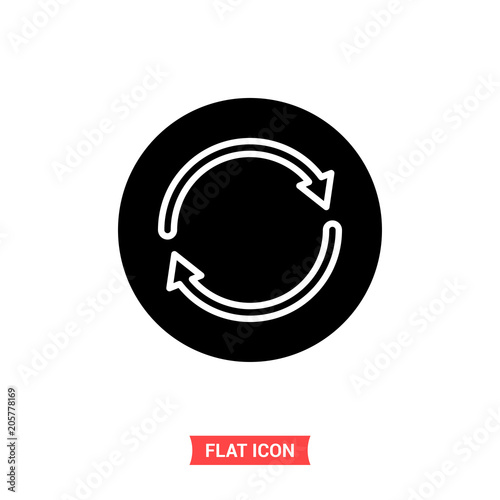 Cached vector icon, restart symbol. Flat sign illustration for web or mobile app on white background