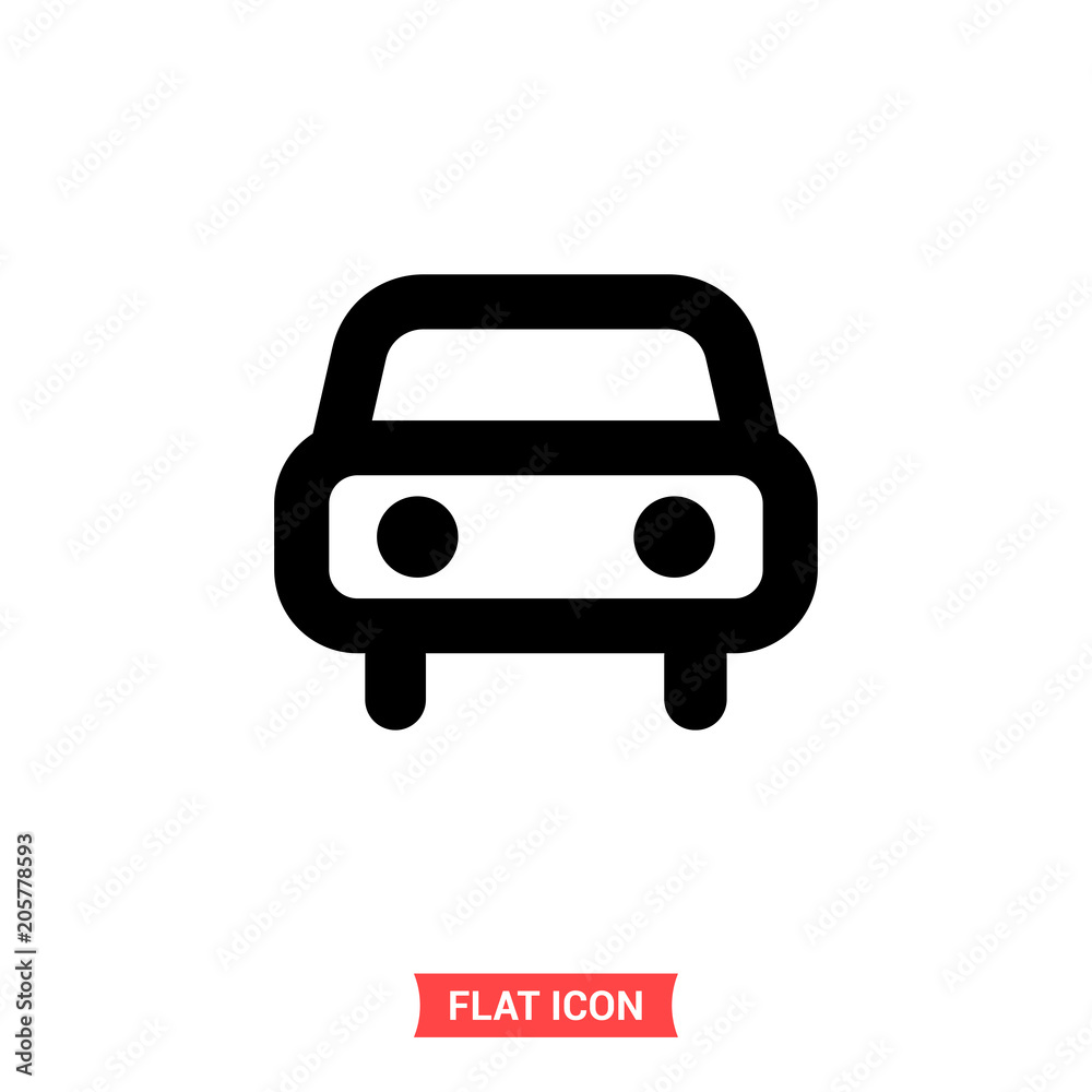 Commute vector icon, car symbol. Flat sign illustration for web or mobile app on white background