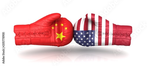 Photography china usa tariff struggle trade war 3d illustration