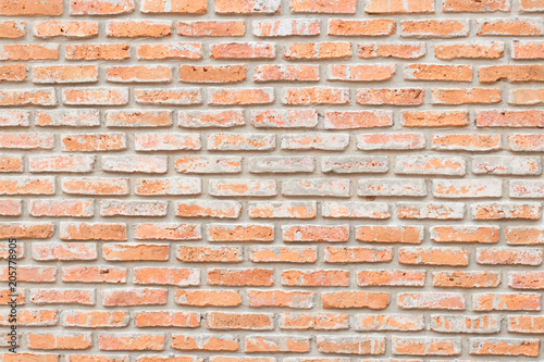 Red brick wall textured background with copy space