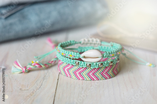 summer jewelry and handmade bracelets, friendship bracelets