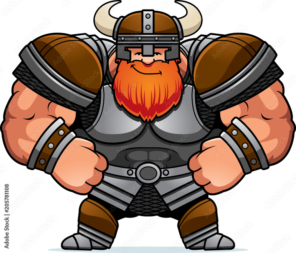 Cartoon Viking Confident