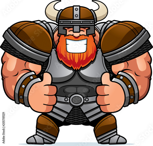 Cartoon Viking Thumbs Up