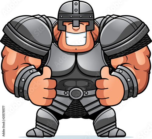 Cartoon Warrior Thumbs Up
