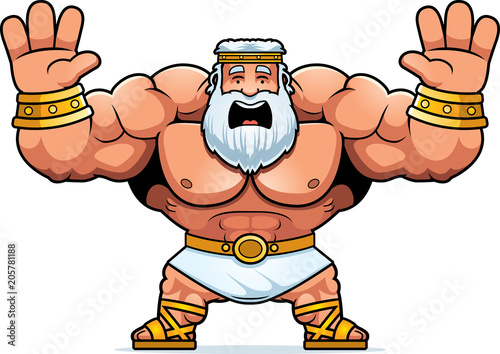 Cartoon Zeus Scared